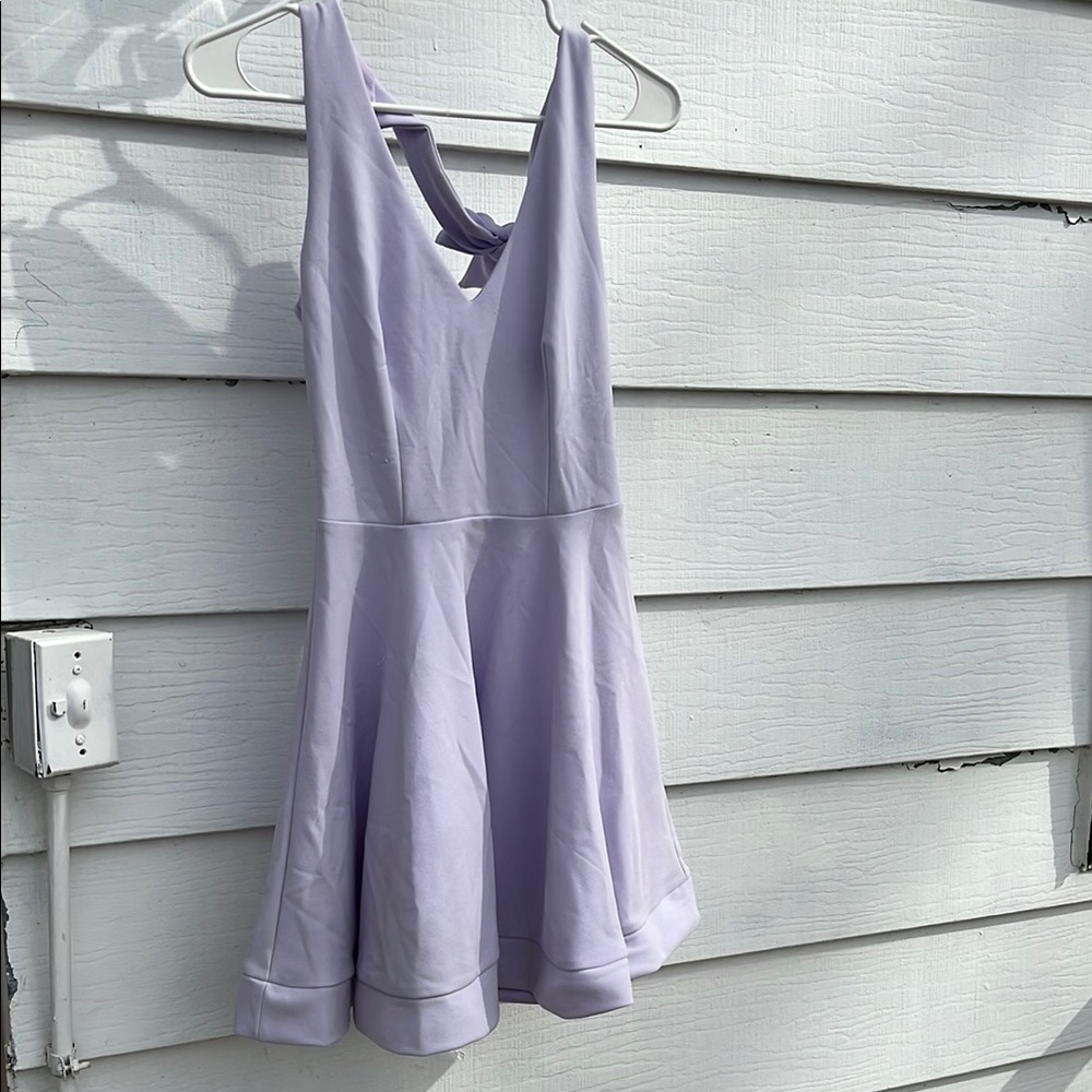 Purple Backless Dress with Elegant Design